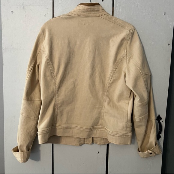 Lauren Ralph Lauren Women Jacket Large Leather Detail Cotton Blended - Picture 3 of 10